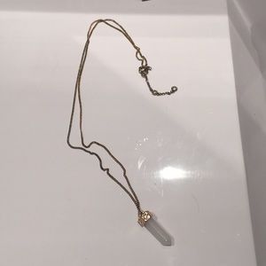 BaubleBar Jewelry - BaubleBar Quartz and Gold Long Necklace BaubleBar Jewelry - BaubleBar Quartz and Gold Long Necklace